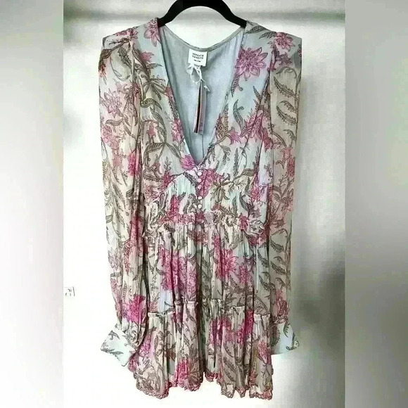NWT Hemant and Nandita Powder Blue Mini Dress - Picture 1 of 7